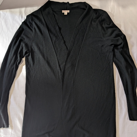 Merona open front tunic length cardigan sweater women's black size XXL cowl - Picture 6 of 7